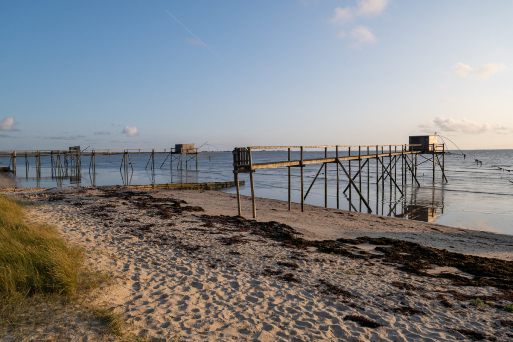 Coucher de soleil sur la plage du Collet aux Moutiers-en-Retz