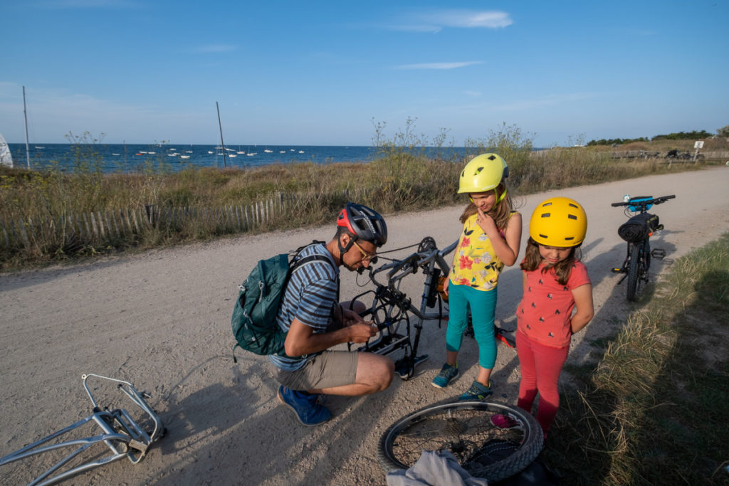 Il n'y a pas de voyage à vélo sans panne technique !