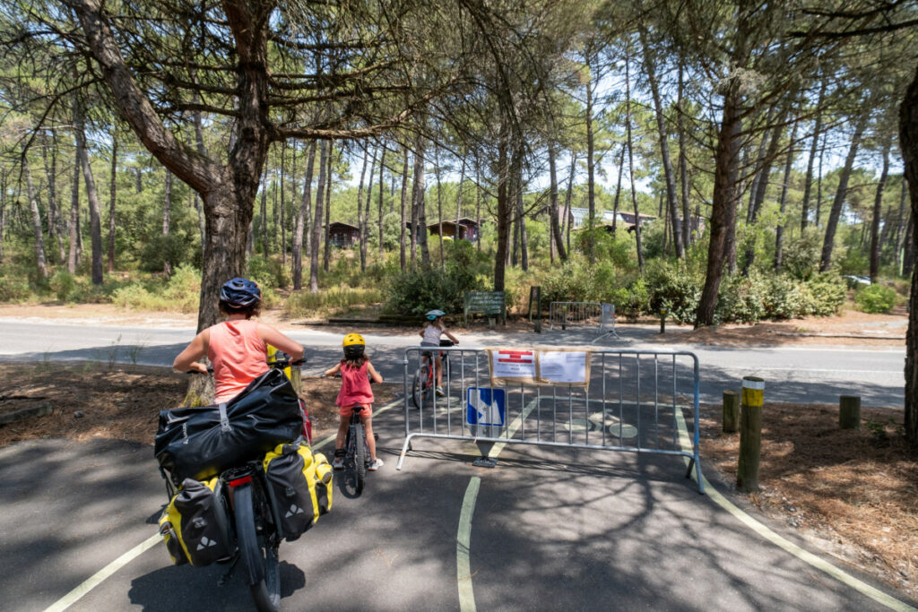 Vélodyssée fermée pendant les incendies de juillet 2022