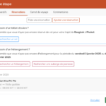 Ajouter une réservation depuis une étape
