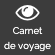 Bouton carnet de voyage