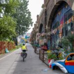 Arrivée sur Vienne depuis l'Eurovélo 6