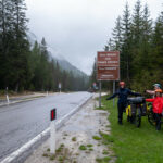 Col de Cimabanche à 1530 m d'altitude sous une pluie battante, notre point culminant à vélo entre Insbruck et Venise