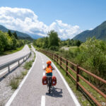 Belle piste cyclable sur la Munich-Venise en Italie vers Longarone