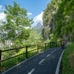 Belle piste cyclable sur la Munich-Venise en Italie vers Longarone