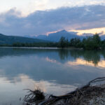 Coucher de soleil au lac de Santa Croce